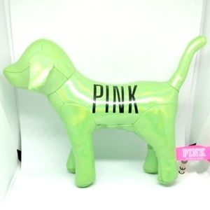 Pink VS neon green puppy mini dog